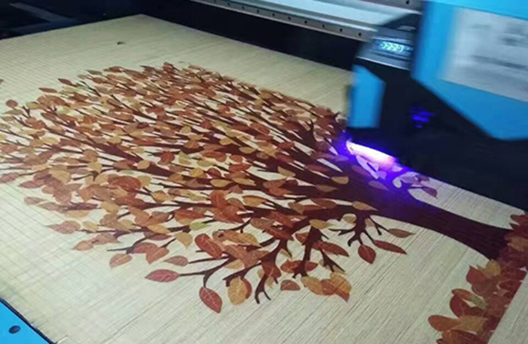 Straw mat printing